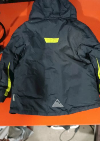 Erkek Çocuk Kapüşonlu Koyu Gri Mont 128 beden - Görsel 4