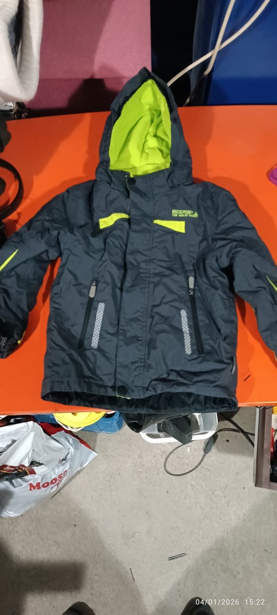 Siyah Fermuarlı Erkek Çocuk Biker Mont 128 beden - Görsel 5