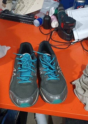 Gri Erkek Spor Koşu Ayakkabısı Elastik Bağcıklı - Görsel 2