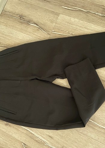 Siyah Kadın Kumaş Pantolon Fermuarlı