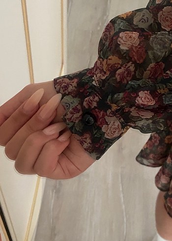 l Beden çeşitli Renk Çiçek Desenli Bohem Mini Elbise