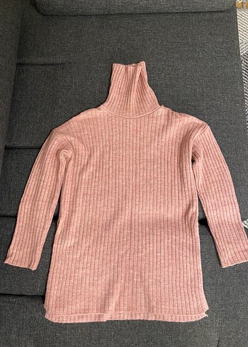 Pembe Triko Boğazlı Kadın Kazak