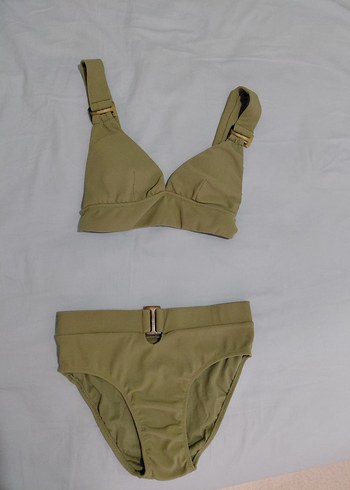 Kadın Haki Bel Detaylı Bikini Takımı