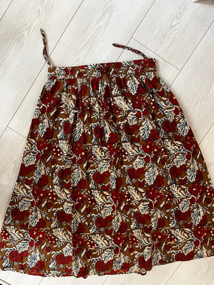 Mudo Bohem Renkli Bağcıklı Uzun Etek - Görsel 2