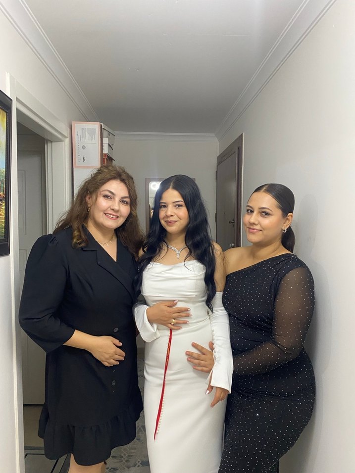 Beyaz Straplez Abiye Elbise - Görsel 5