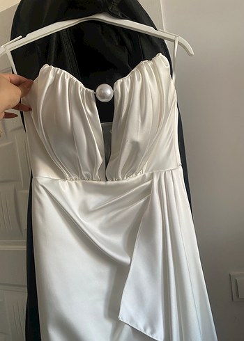 Parıltılı Straplez Uzun  Elbise ( söz nişan nikah) - Görsel 3