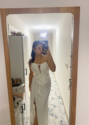 Parıltılı Straplez Uzun  Elbise ( söz nişan nikah) - Görsel 4