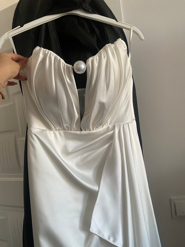 Parıltılı Straplez Uzun  Elbise ( söz nişan nikah) - Görsel 3