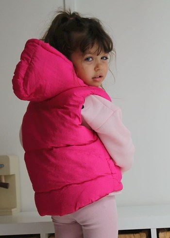 Kız Çocuk Pembe  Yelek - Görsel 3