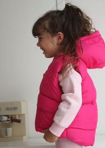 Kız Çocuk Pembe  Yelek - Görsel 2