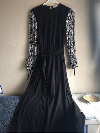 Diğer Selma sarı design uzun elbise