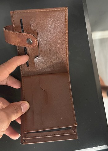 Kahverengi Deri Fermuarlı Kadın Cüzdanı - Görsel 4