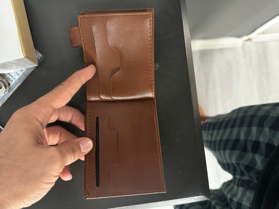 Kahverengi Deri Fermuarlı Kadın Cüzdanı - Görsel 2