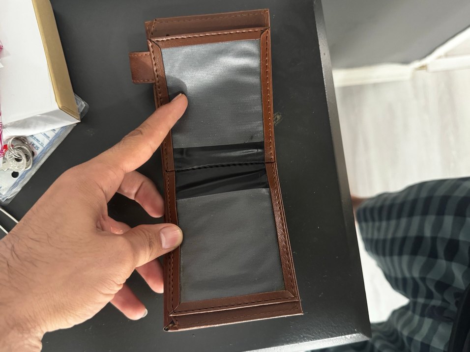 Kahverengi Deri Fermuarlı Kadın Cüzdanı - Görsel 3