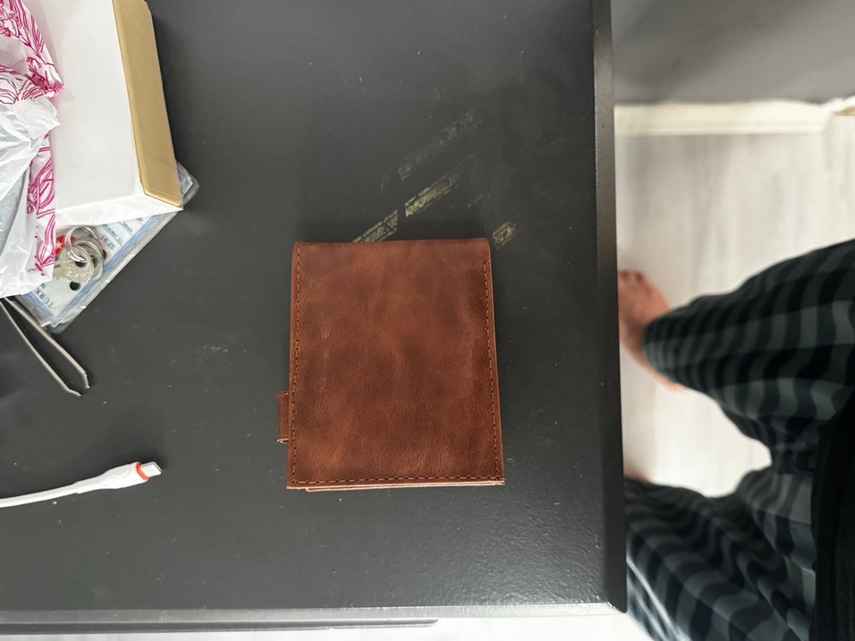 Kahverengi Deri Fermuarlı Kadın Cüzdanı - Görsel 5