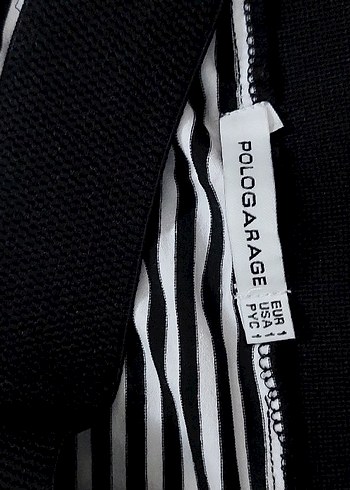 Çizgili Piliseli yazlik penye etek polo garage - Görsel 3