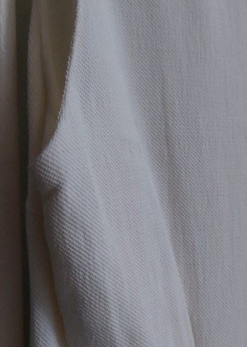 V Yaka Kolsuz beyaz elbise - Görsel 10