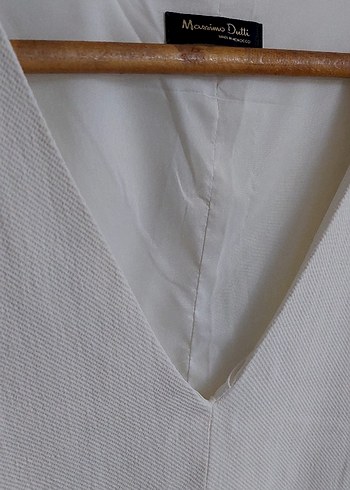 V Yaka Kolsuz beyaz elbise - Görsel 7