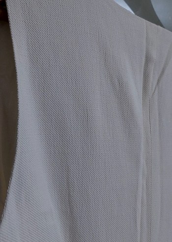 V Yaka Kolsuz beyaz elbise - Görsel 8