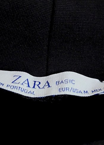 Siyah Yarım Kollu zara Midi kalın penye esnek Elbise - Görsel 5