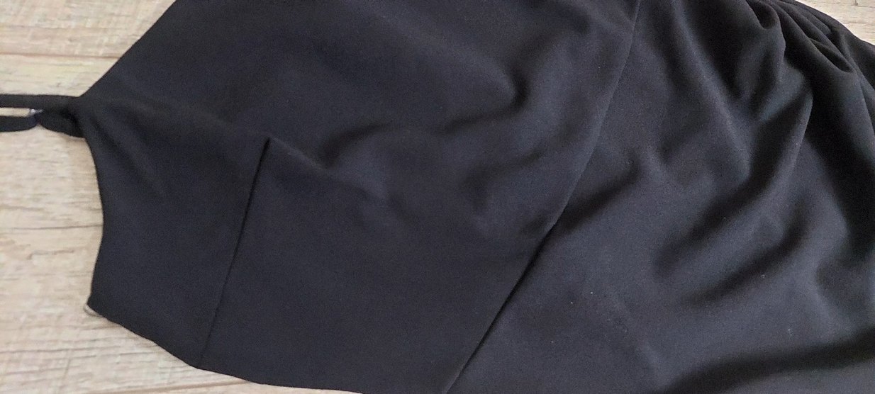 Siyah Drapeli kısa elbise - Görsel 2