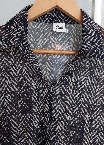 Bohem Gri Yılan Desenli V Yaka Tunik - Görsel 4