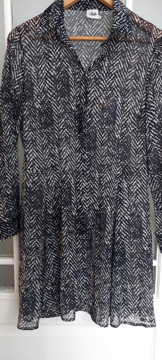 Bohem Gri Yılan Desenli V Yaka Tunik - Görsel 5