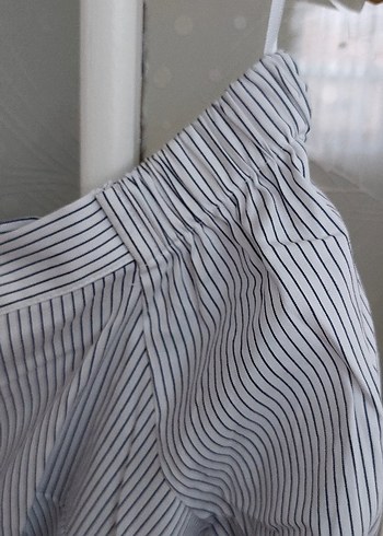 çizgili önden Düğmeli Uzun Kollu Bluz - Görsel 5