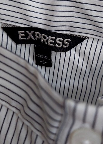 çizgili önden Düğmeli Uzun Kollu Bluz - Görsel 4