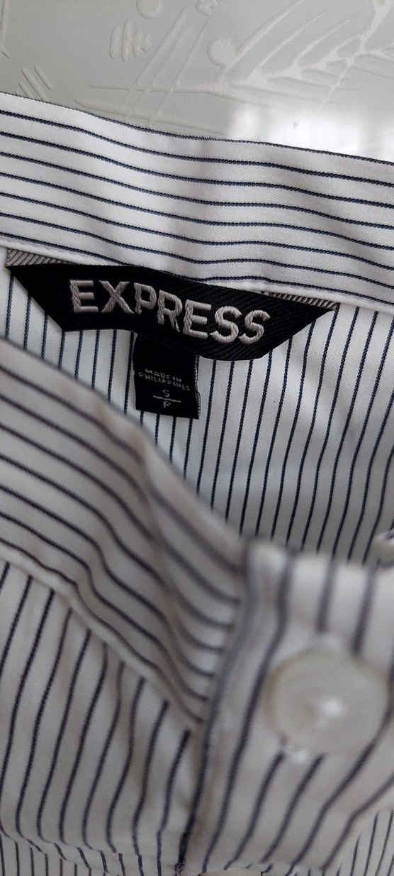 çizgili önden Düğmeli Uzun Kollu Bluz - Görsel 4