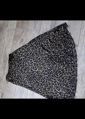 Zara Kahverengi Leopar Desenli kadın etek - Görsel 6