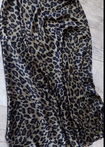 Zara Kahverengi Leopar Desenli kadın etek - Görsel 2