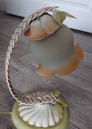 Bej Renkli Vintage Masa Lambası - Görsel 9