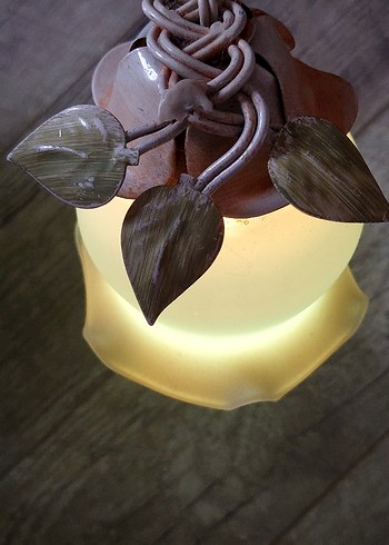 Bej Renkli Vintage Masa Lambası - Görsel 7