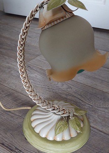 Bej Renkli Vintage Masa Lambası - Görsel 10