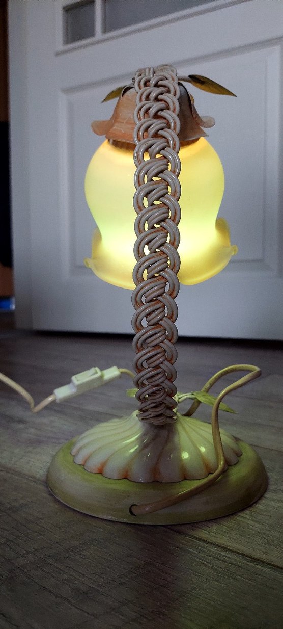 Bej Renkli Vintage Masa Lambası - Görsel 3