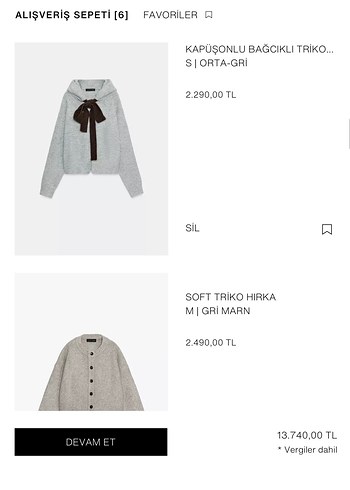 Zara SİPARİŞ