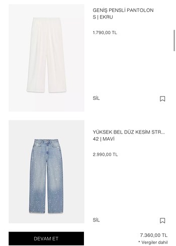 Zara SİPARİŞ