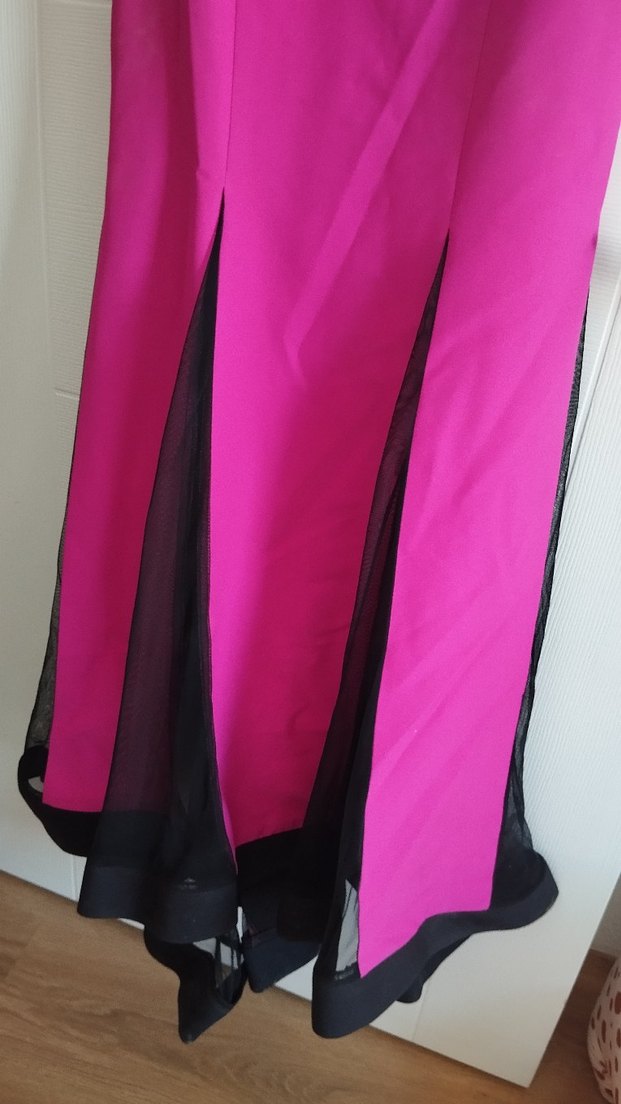 Pembe Straplez Uzun Abiye Elbise - Görsel 3