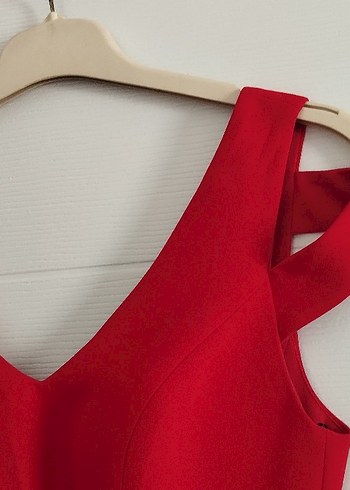 Kırmızı Uzun Abiye Elbise - Görsel 3
