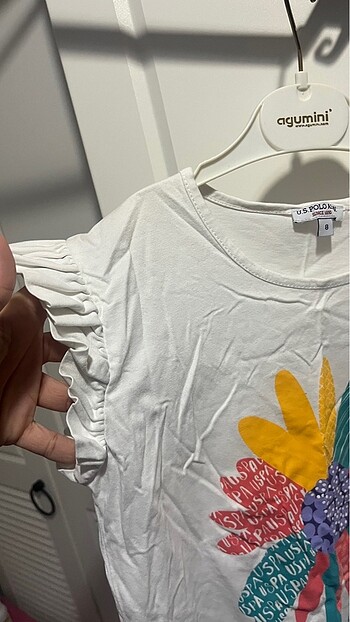 8 Yaş Beden beyaz Renk Polo tshirt