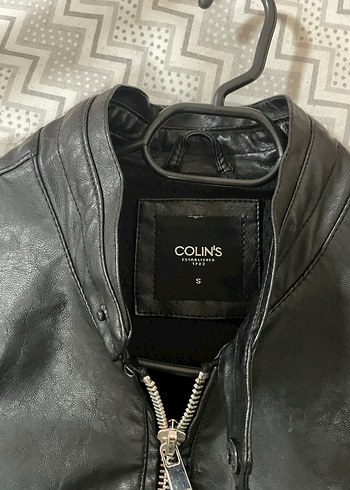 Düğmeli Siyah Erkek Deri Biker Ceket - Görsel 2