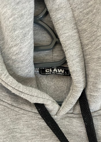 Gri Kapüşonlu Salaş Sweatshirt - Görsel 3