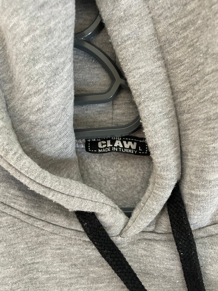 Gri Kapüşonlu Salaş Sweatshirt - Görsel 3