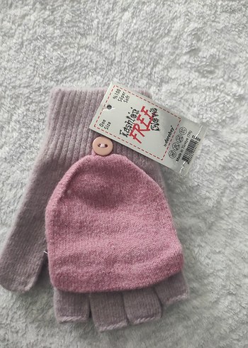 Bohem Tarz Gri Örgü Kadın Eldiven - Görsel 2