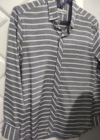 Gri Çizgili Erkek Uzun Kollu Gömlek - Görsel 2