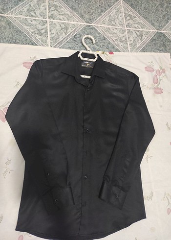 Siyah Erkek Regular Fit Uzun Kollu Gömlek - Görsel 3
