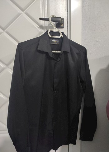 Siyah Erkek Regular Fit Uzun Kollu Gömlek - Görsel 2
