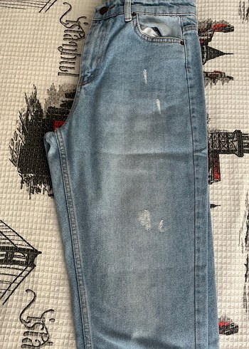 Diğer Kadın Mavi Denim Salaş Jean