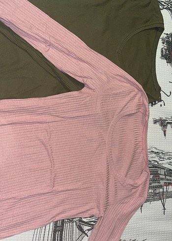 Pembe Triko Kadın Uzun Kollu Tişört